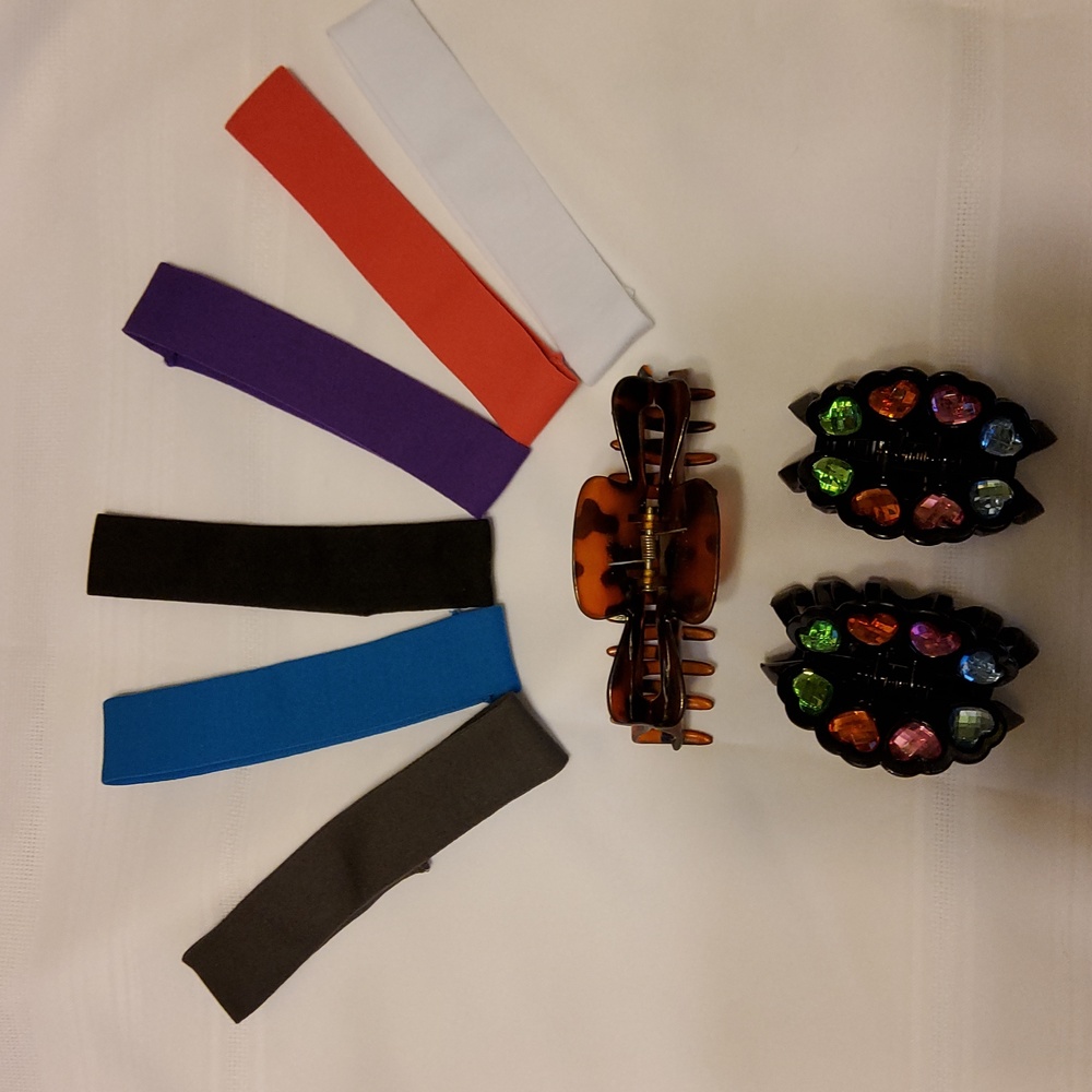 Hair Claw Clips & Headband bundle